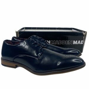 Steve Madden Cratik Leather Derby Navy Shoes